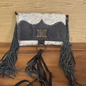 Keep It Gypsy LV western style crossbody calf hair and leather purse